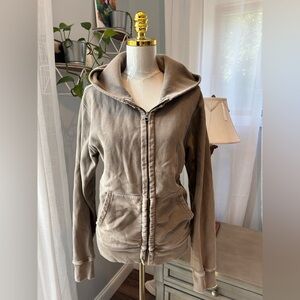 J crew distressed zip up hoodie